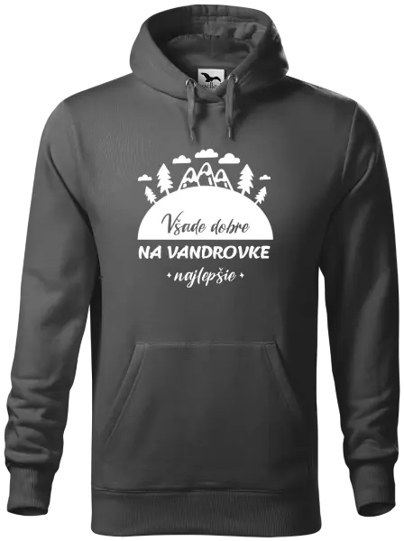 Pánska mikina Všade dobre na vandrovke najlepšie