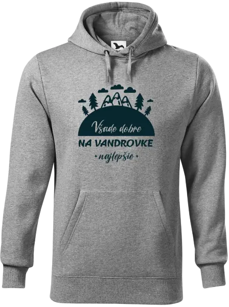 Pánska mikina Všade dobre na vandrovke najlepšie