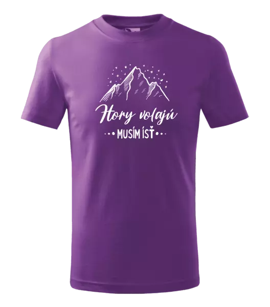 Detské tričko Hory volajú, musím ísť 