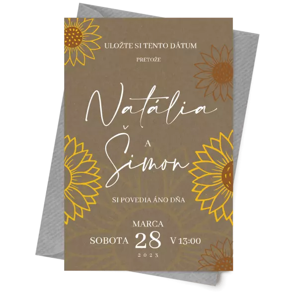 Papierové svatobné oznámenie SANY 