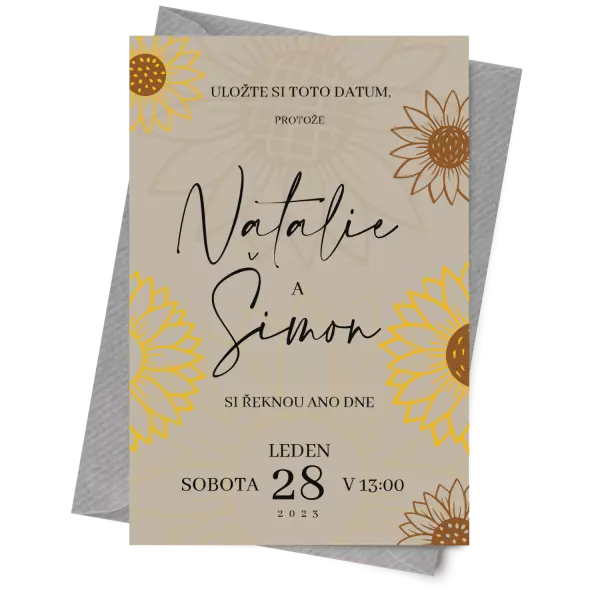 Papierové svatobné oznámenie SANY 