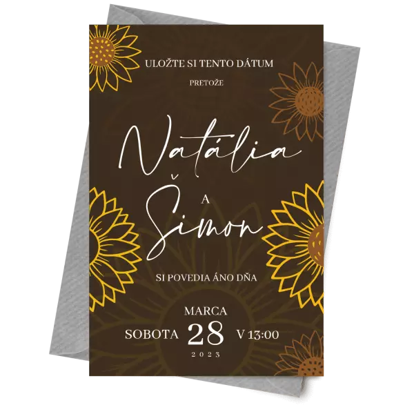 Papierové svatobné oznámenie SANY 