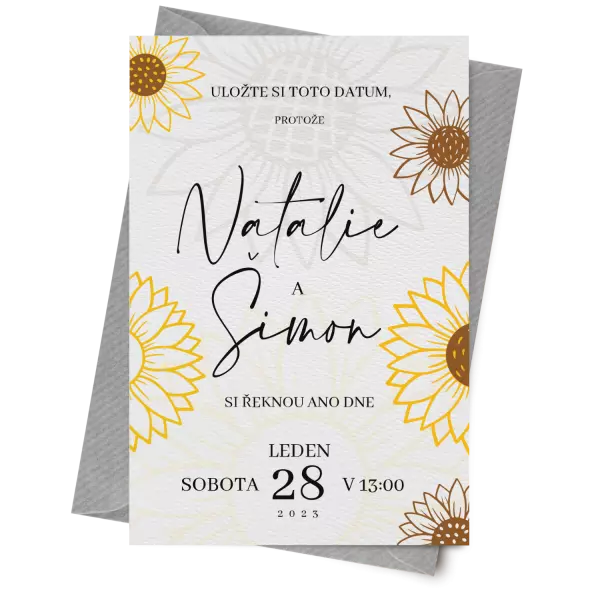 Papierové svatobné oznámenie SANY 