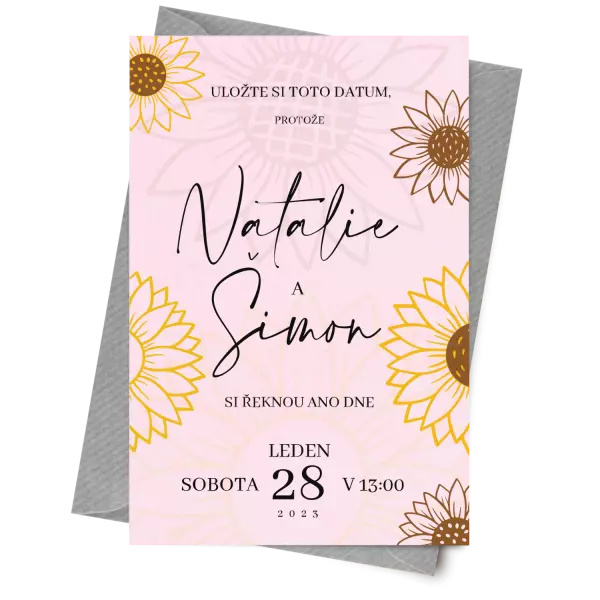 Papierové svatobné oznámenie SANY 