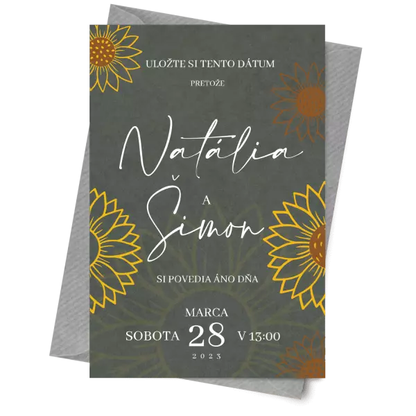 Papierové svatobné oznámenie SANY 