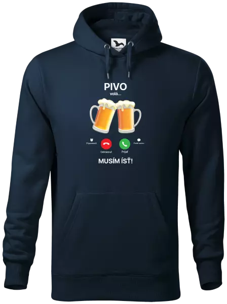 Pánska mikina Pivo volá... musím ísť!