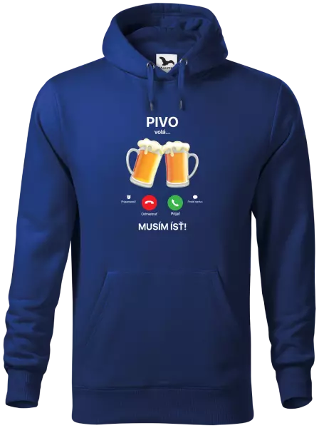 Pánska mikina Pivo volá... musím ísť!