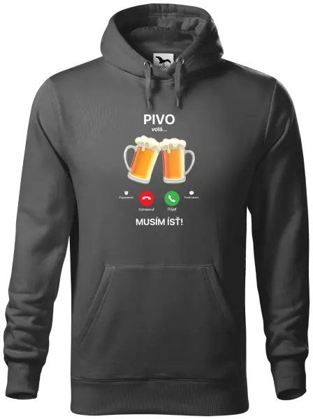 Pánska mikina Pivo volá... musím ísť!