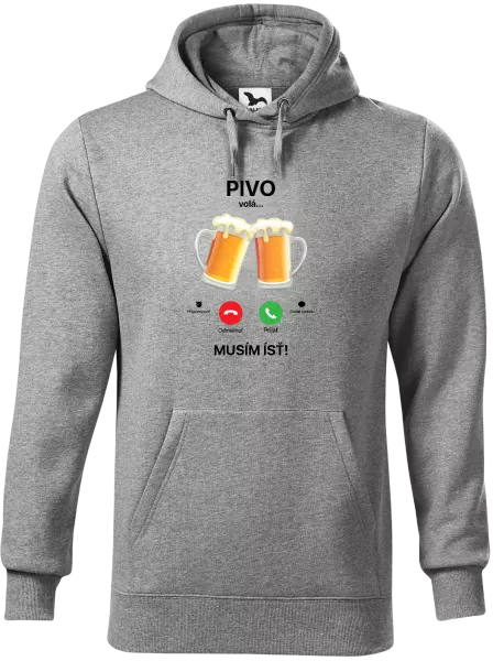 Pánska mikina Pivo volá... musím ísť!