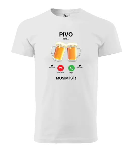 Pánske tričko Pivo volá... musím ísť!