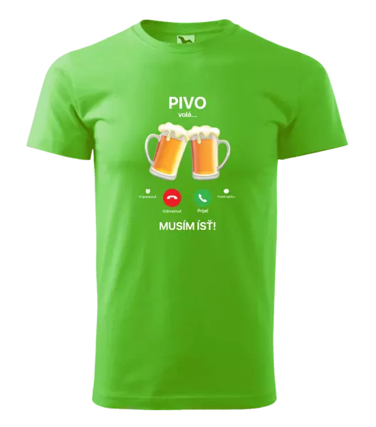 Pánske tričko Pivo volá... musím ísť!