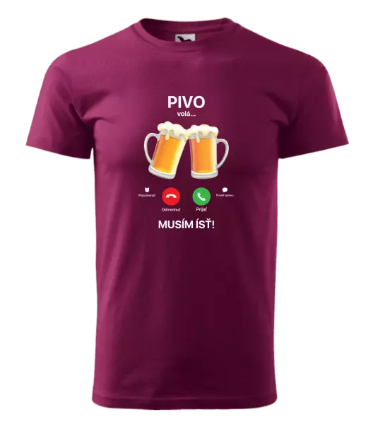Pánske tričko Pivo volá... musím ísť!
