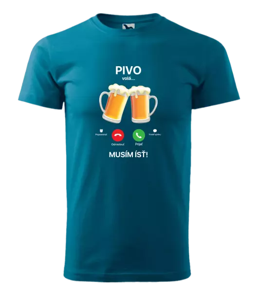 Pánske tričko Pivo volá... musím ísť!