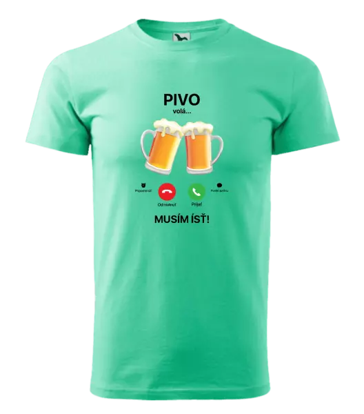 Pánske tričko Pivo volá... musím ísť!