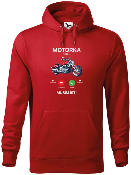 Pánska mikina Motorka volá... musím ísť!
