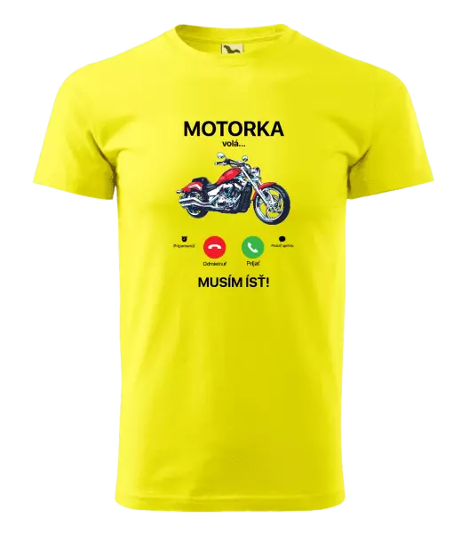 Pánske tričko Motorka volá... musím ísť!