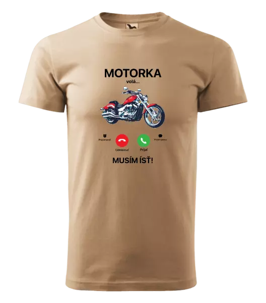 Pánske tričko Motorka volá... musím ísť!