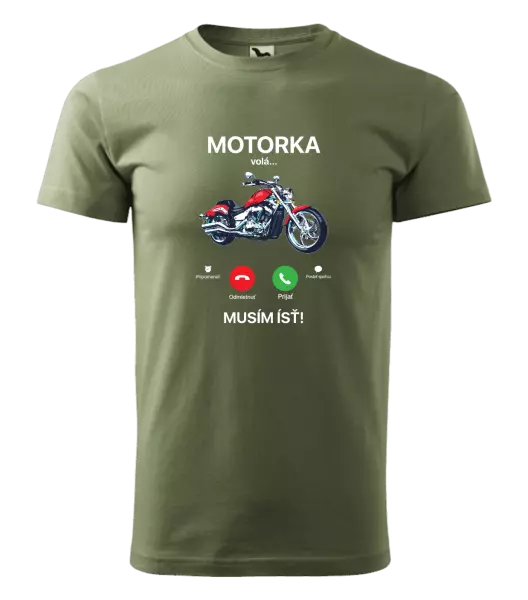 Pánske tričko Motorka volá... musím ísť!