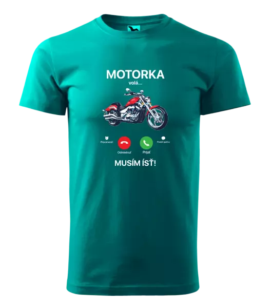 Pánske tričko Motorka volá... musím ísť!