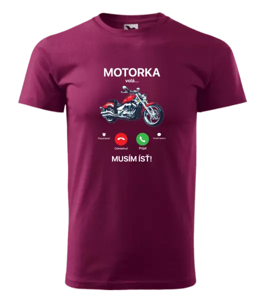 Pánske tričko Motorka volá... musím ísť!