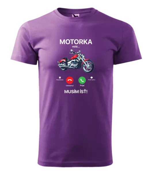 Pánske tričko Motorka volá... musím ísť!