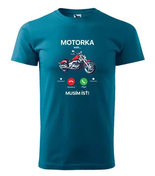 Pánske tričko Motorka volá... musím ísť!