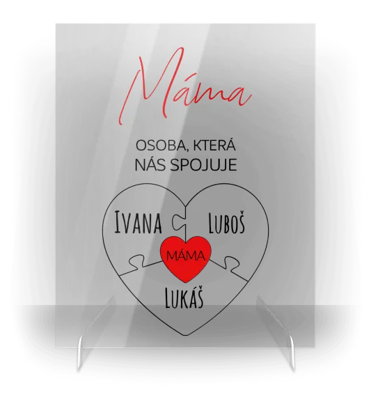 Plexi obrázek Máma - osoba, která nás spojuje
