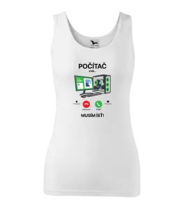 Dámske tielko Počítač volá... musím ísť!