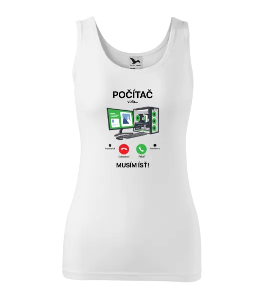 Dámske tielko Počítač volá... musím ísť!