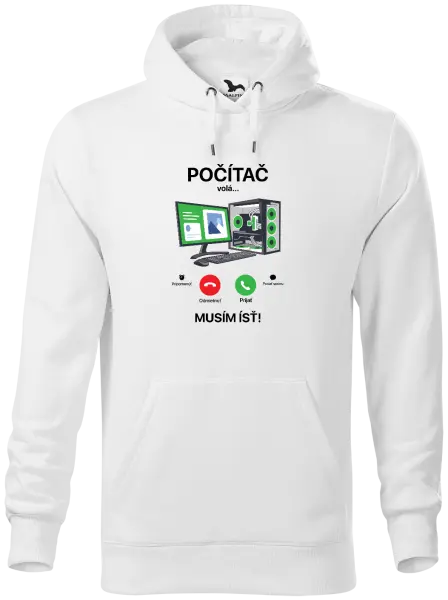 Pánska mikina Počítač volá... musím ísť!