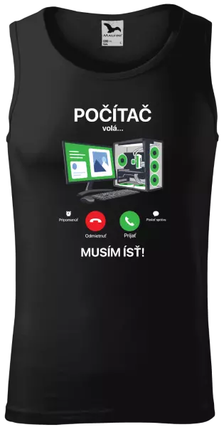 Pánske tielko Počítač volá... musím ísť!