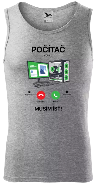 Pánske tielko Počítač volá... musím ísť!