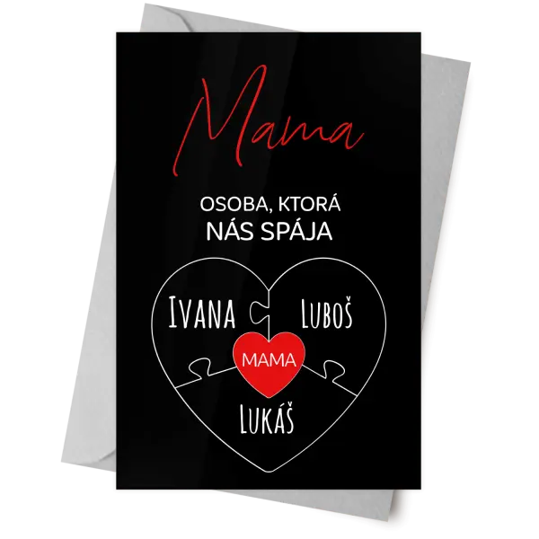 Plexi blahoželanie Mama - osoba,ktorá nás spája