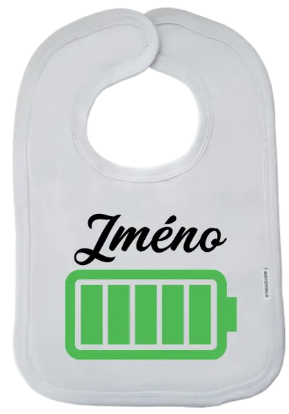 Detský podbradník Baterka s menom