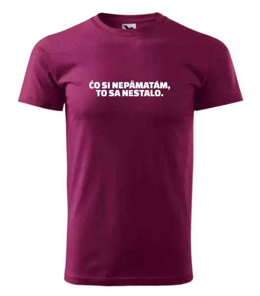 Pánske tričko Čo si nepämatám, to sa nestalo