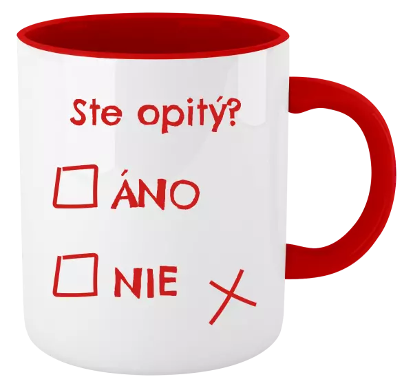 Hrnček  Ste opitý? Áno x nie