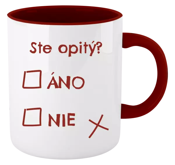 Hrnček  Ste opitý? Áno x nie