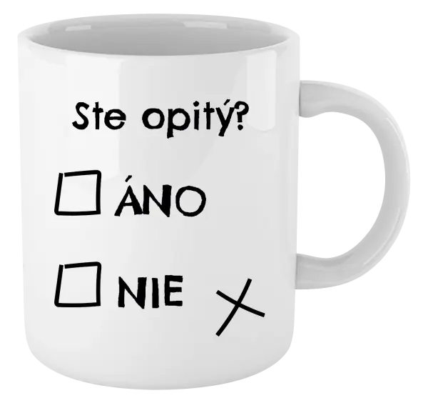 Hrnček Ste opitý? Áno x nie