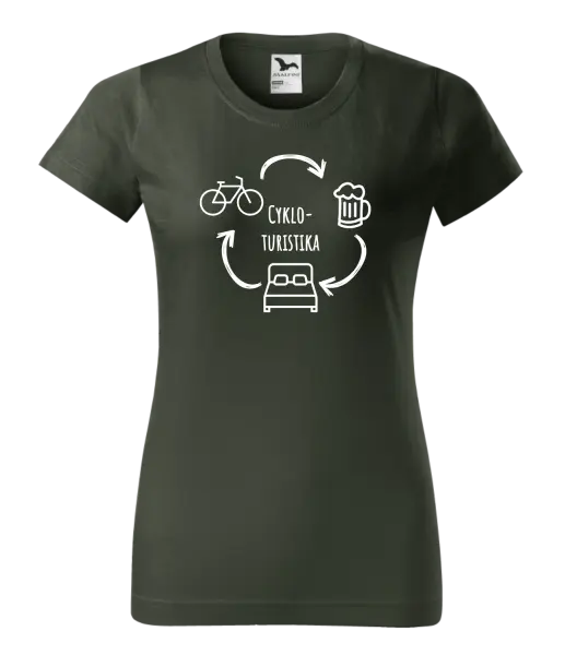 Dámske tričko Cykloturistika