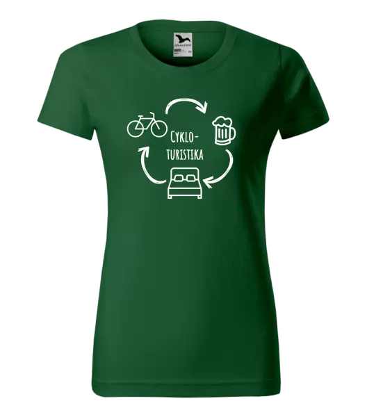 Dámske tričko Cykloturistika