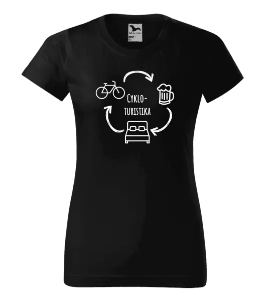 Dámske tričko Cykloturistika
