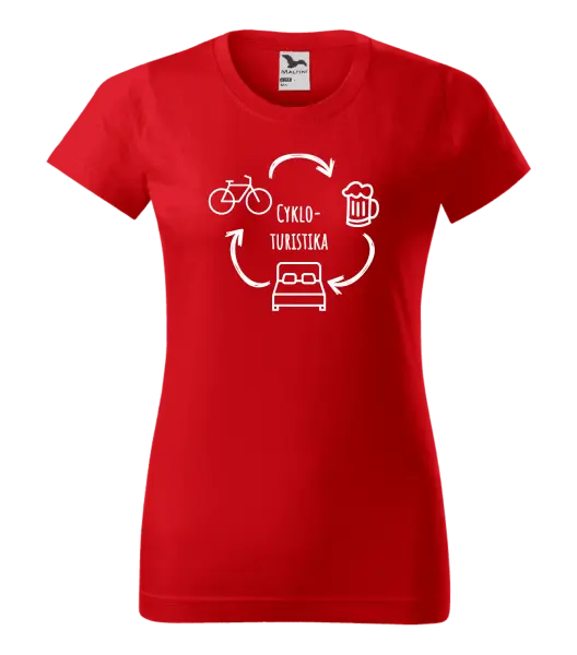 Dámske tričko Cykloturistika