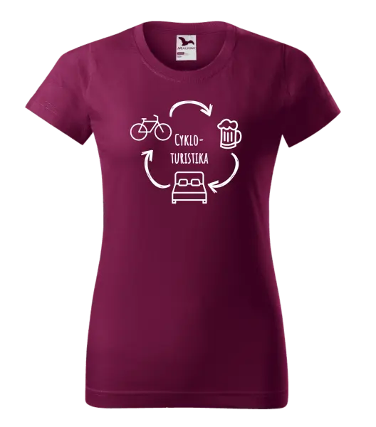 Dámske tričko Cykloturistika