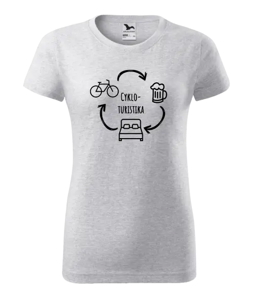 Dámske tričko Cykloturistika