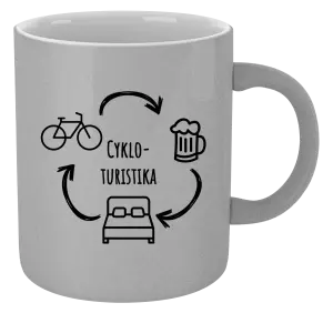 Hrnček metalický Cykloturistika