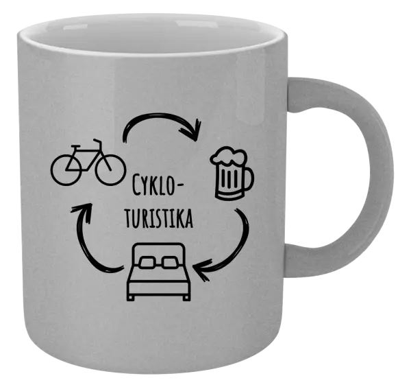 Hrnček metalický Cykloturistika