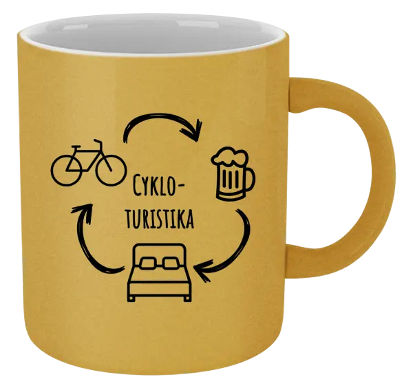 Hrnček metalický Cykloturistika