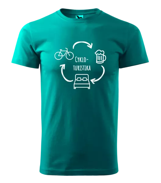 Pánske tričko Cykloturistika