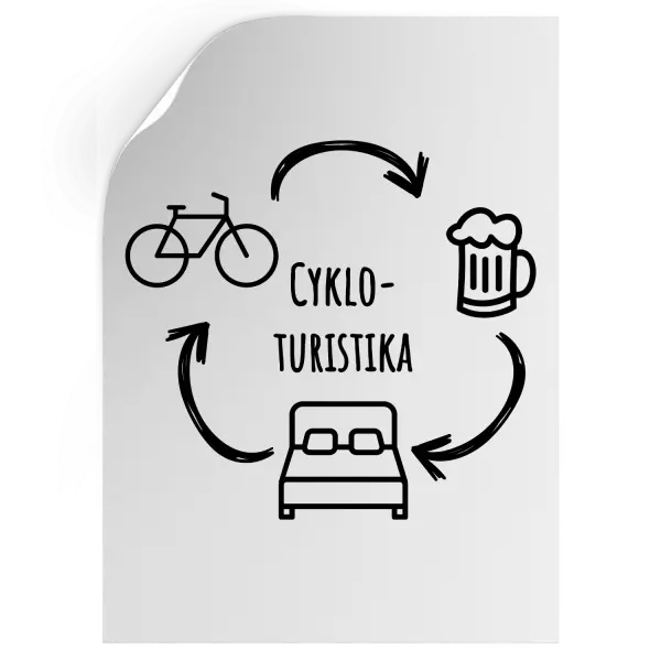 Samolepka Cykloturistika