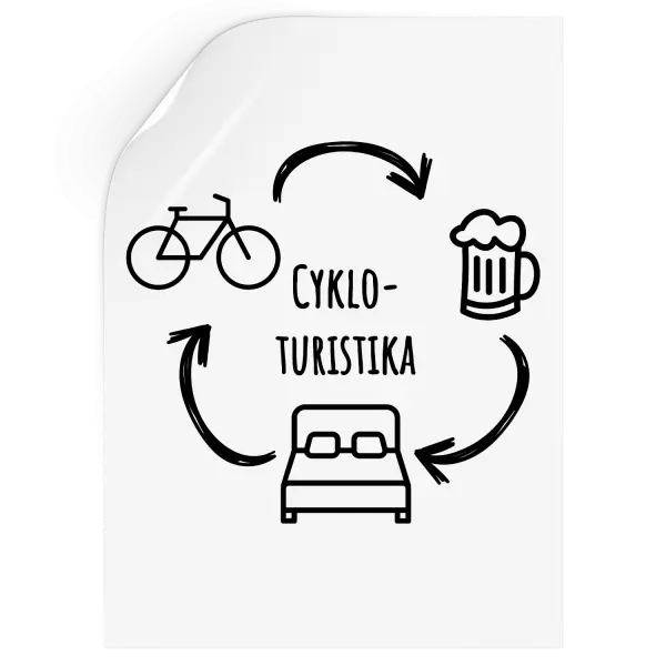 Samolepka Cykloturistika